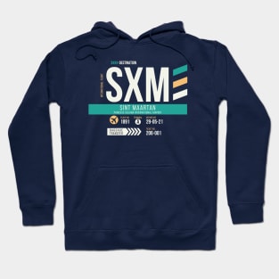 St. Maarten (SXM) Airport Code Baggage Tag Hoodie